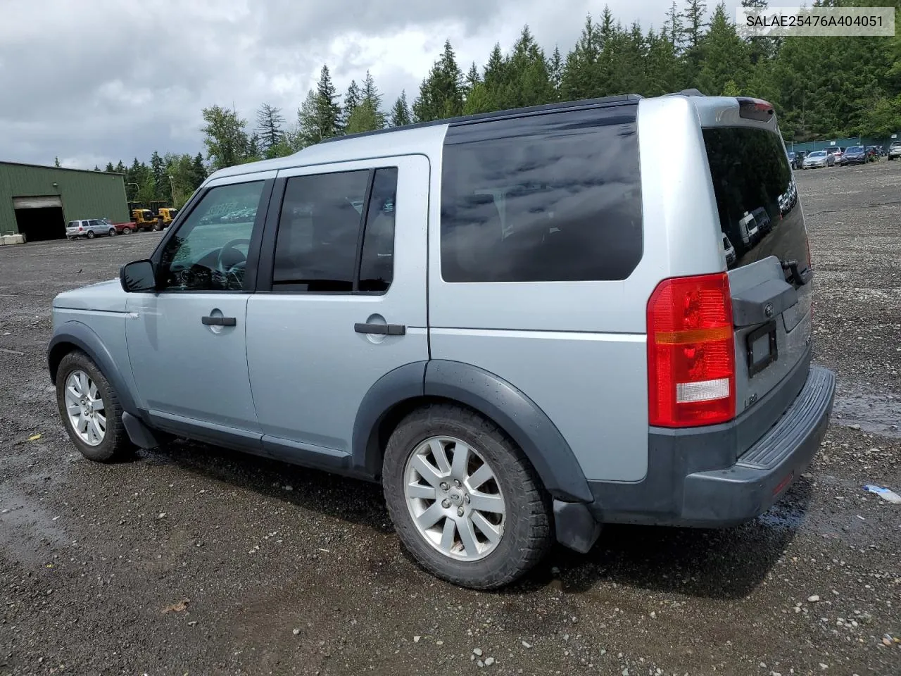 SALAE25476A404051 2006 Land Rover Lr3 Se