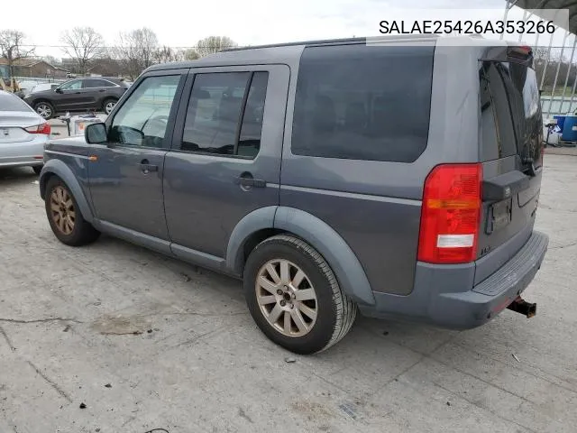 SALAE25426A353266 2006 Land Rover Lr3 Se