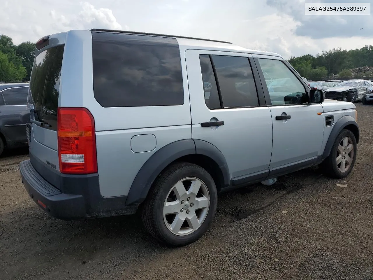 2006 Land Rover Lr3 Hse VIN: SALAG25476A389397 Lot: 64687034