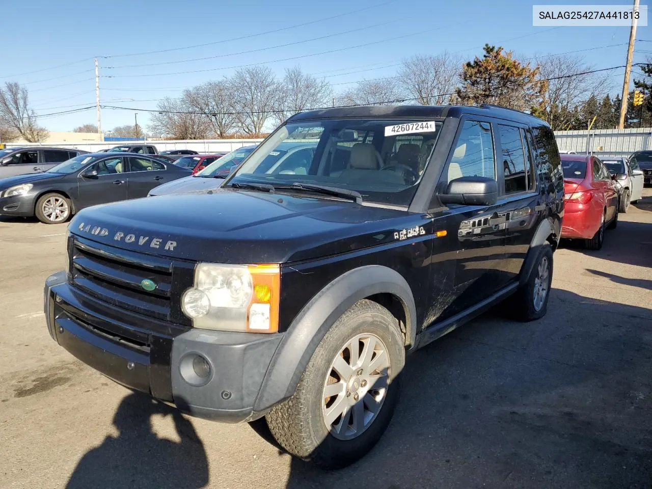 2007 Land Rover Lr3 Hse VIN: SALAG25427A441813 Lot: 42607244