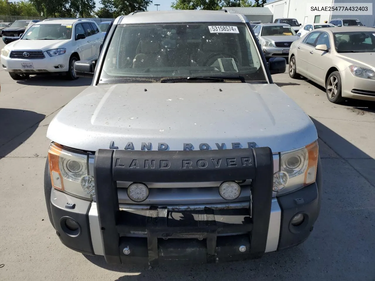 2007 Land Rover Lr3 Se VIN: SALAE25477A432403 Lot: 53158574