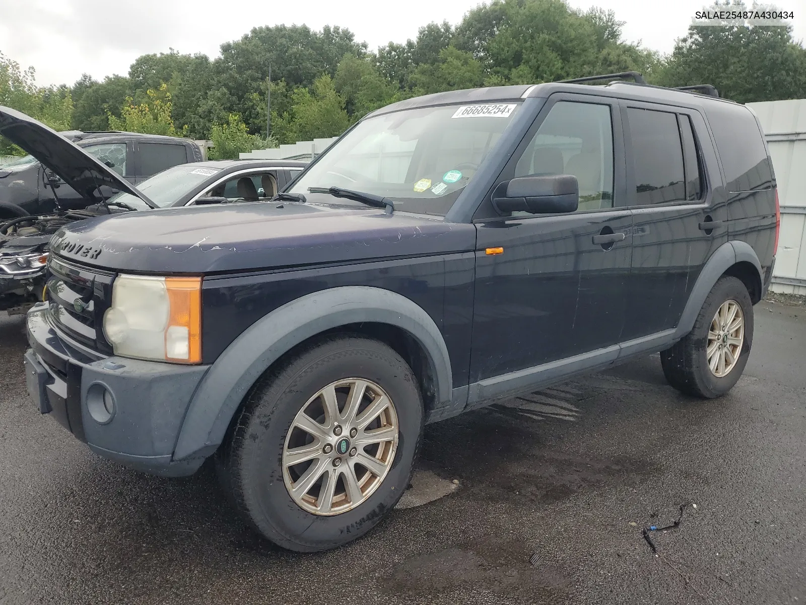 2007 Land Rover Lr3 Se VIN: SALAE25487A430434 Lot: 66685254