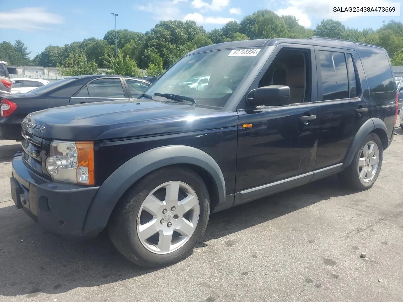 2008 Land Rover Lr3 Hse VIN: SALAG25438A473669 Lot: 62793994