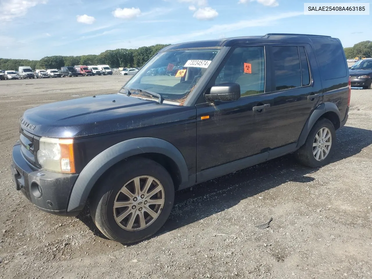 2008 Land Rover Lr3 Se VIN: SALAE25408A463185 Lot: 73234574