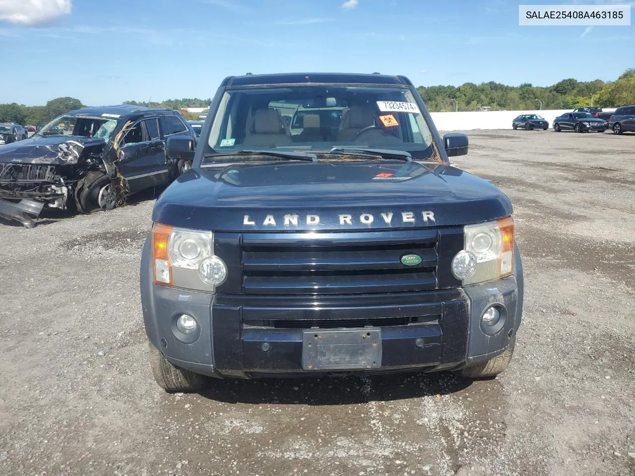 2008 Land Rover Lr3 Se VIN: SALAE25408A463185 Lot: 73234574