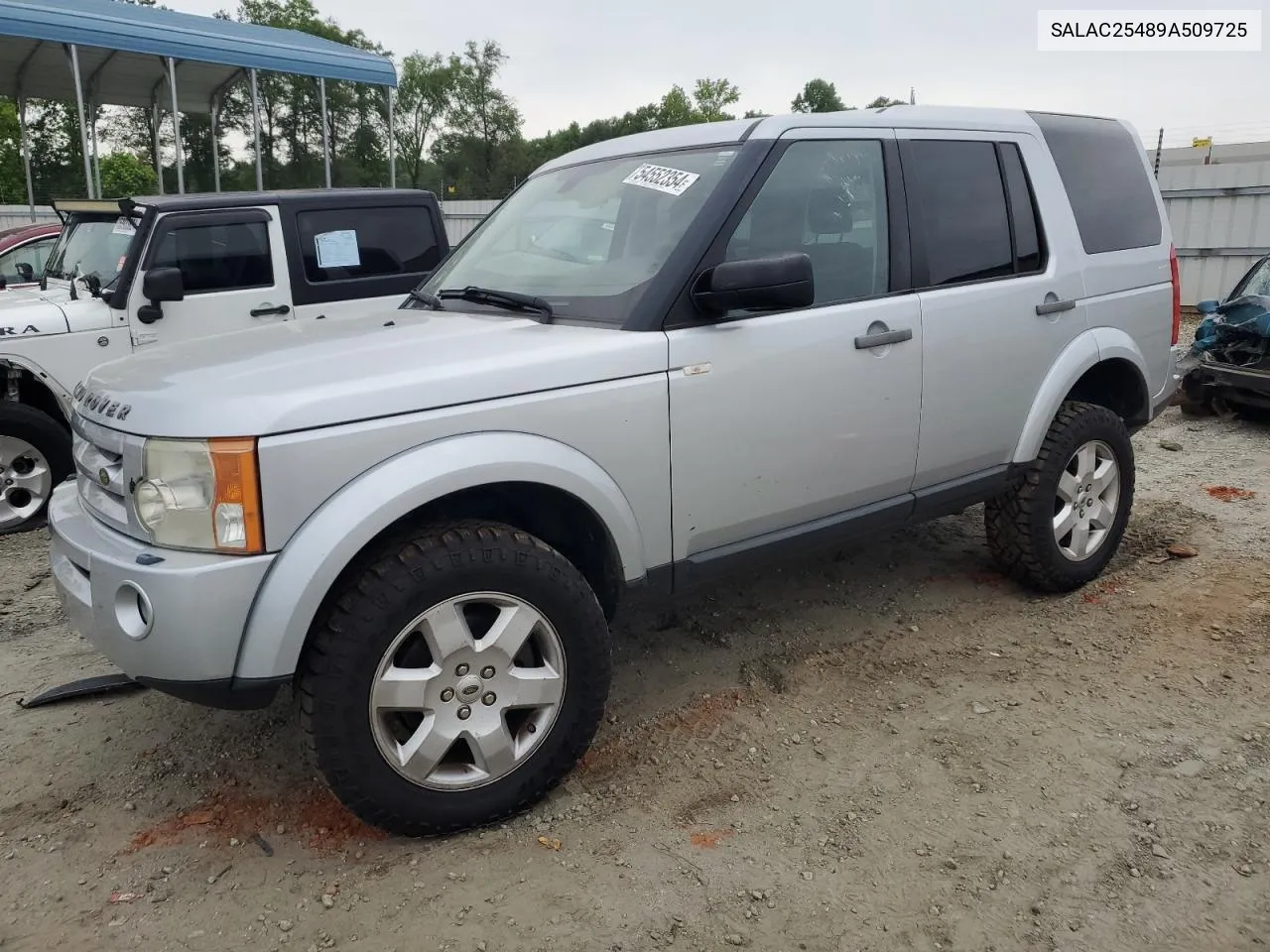 2009 Land Rover Lr3 S VIN: SALAC25489A509725 Lot: 54552354