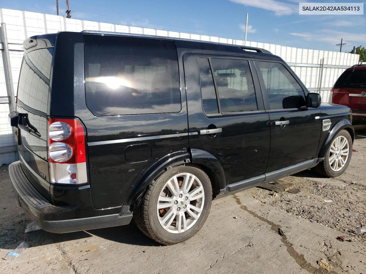 2010 Land Rover Lr4 Hse Luxury VIN: SALAK2D42AA534113 Lot: 69335224