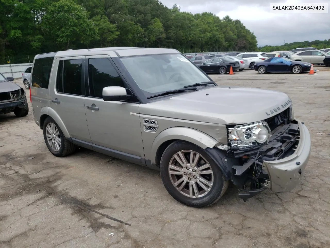 2011 Land Rover Lr4 Hse Luxury VIN: SALAK2D40BA547492 Lot: 55377374