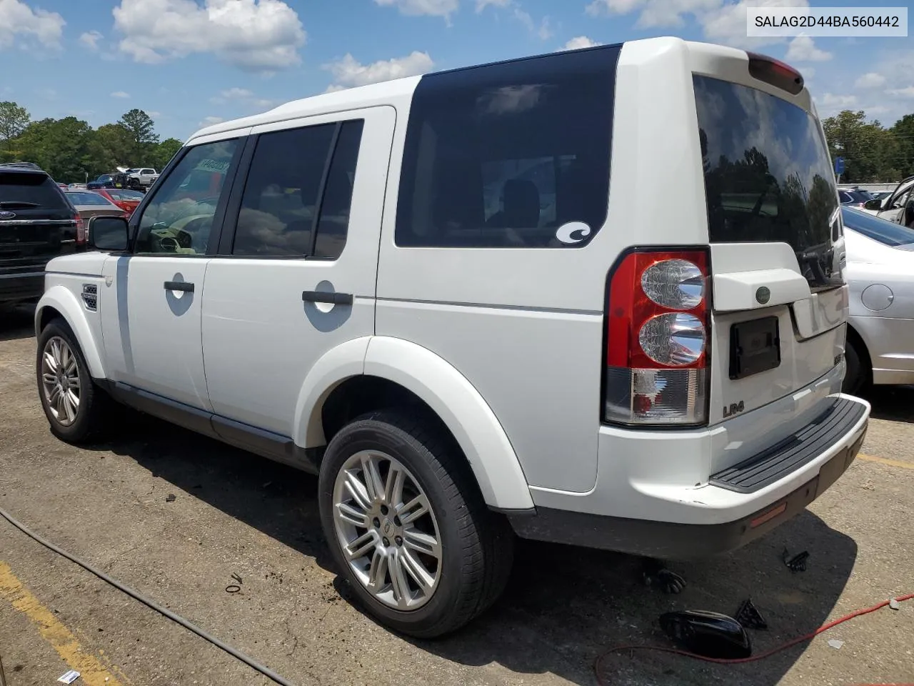 2011 Land Rover Lr4 Hse VIN: SALAG2D44BA560442 Lot: 56120554