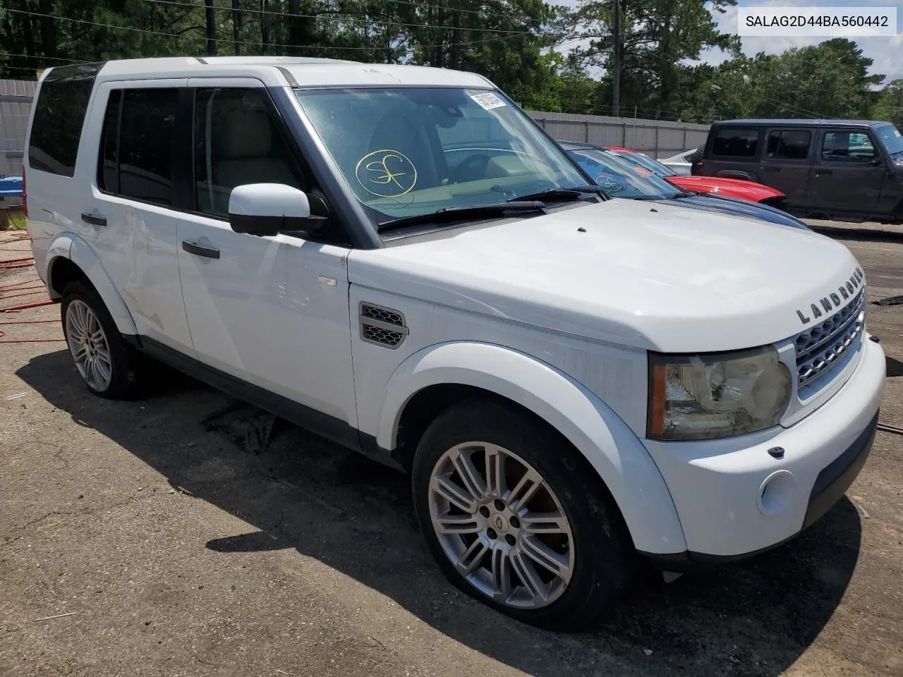 2011 Land Rover Lr4 Hse VIN: SALAG2D44BA560442 Lot: 56120554