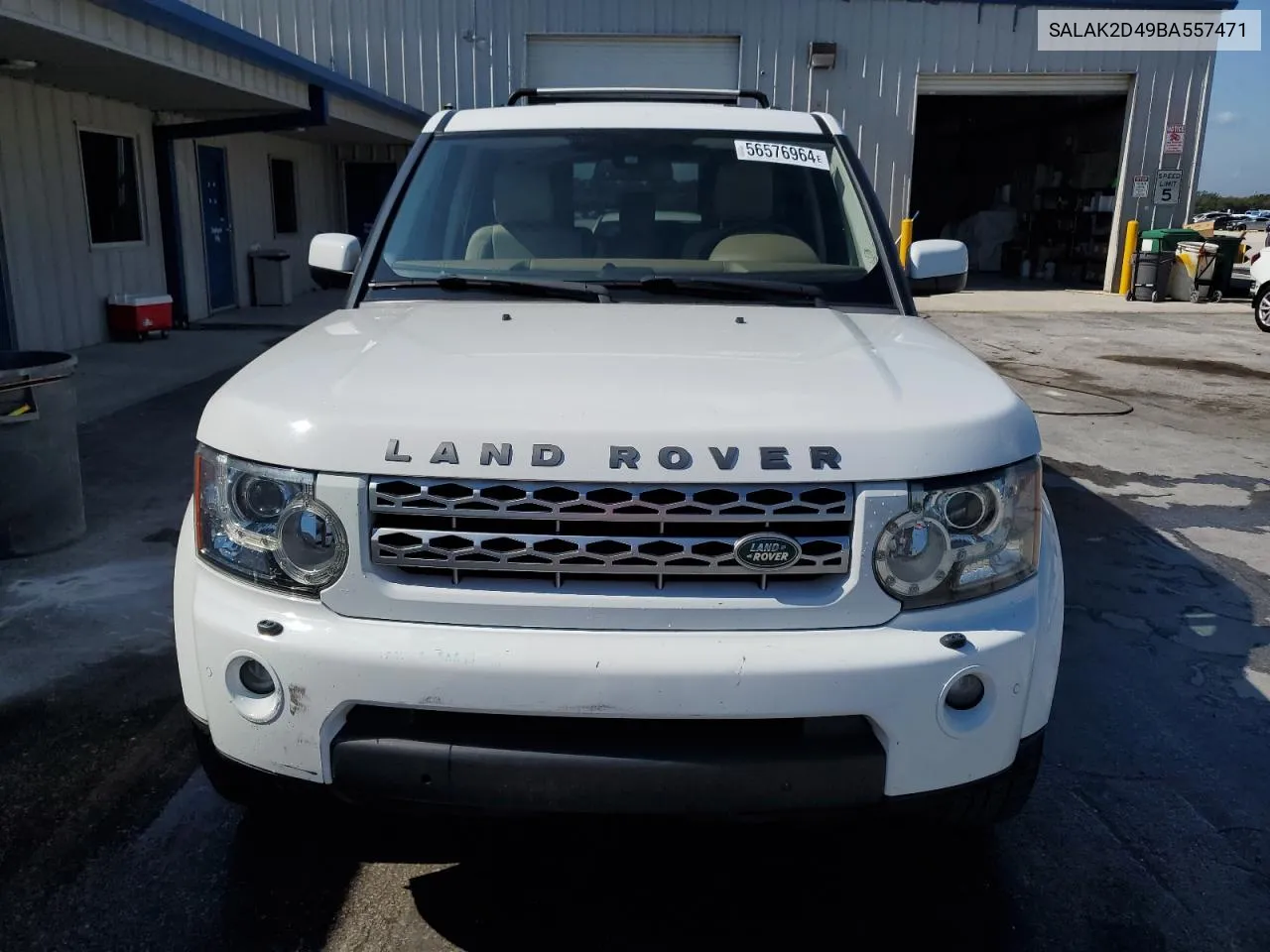 2011 Land Rover Lr4 Hse Luxury VIN: SALAK2D49BA557471 Lot: 56576964