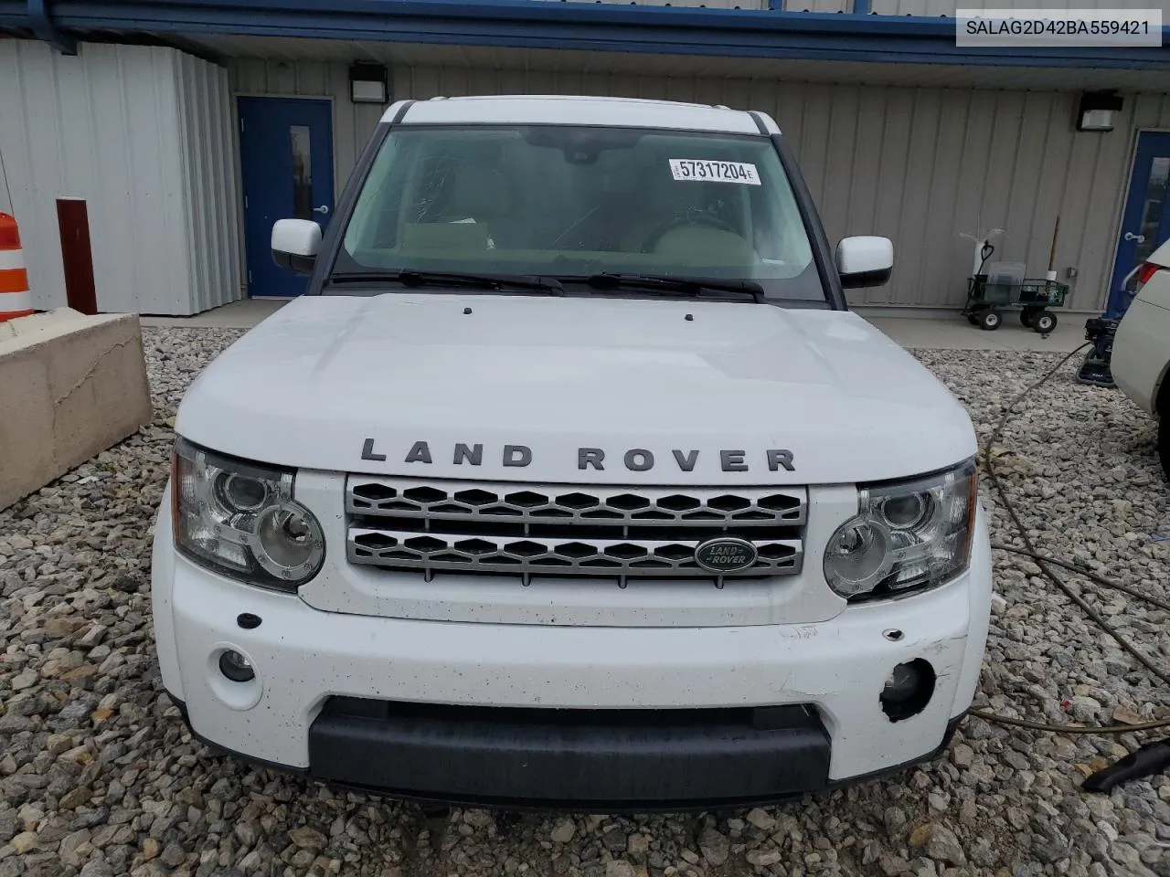 2011 Land Rover Lr4 Hse VIN: SALAG2D42BA559421 Lot: 57317204