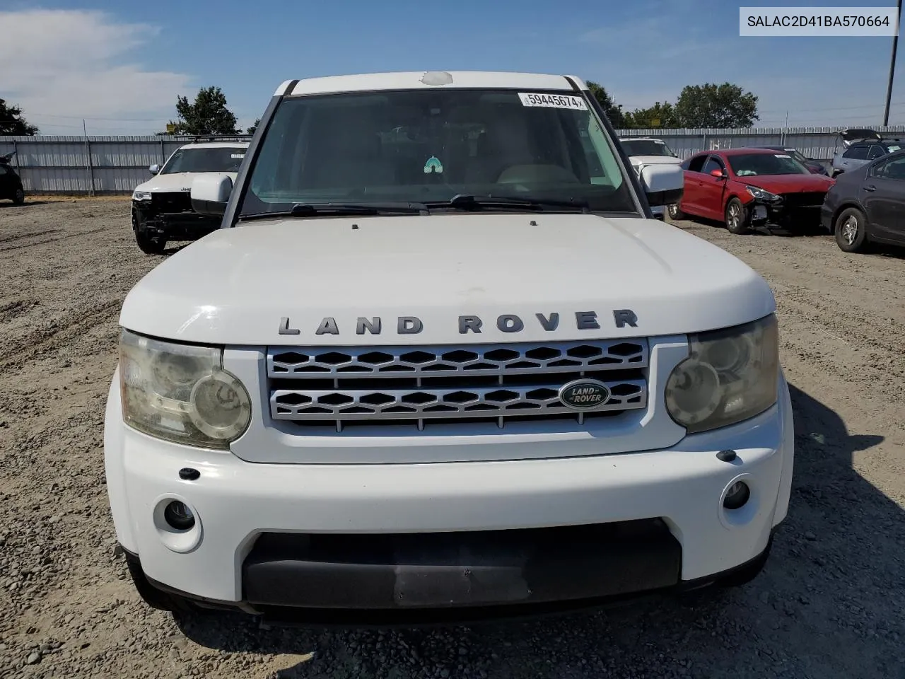 2011 Land Rover Lr4 VIN: SALAC2D41BA570664 Lot: 59445674