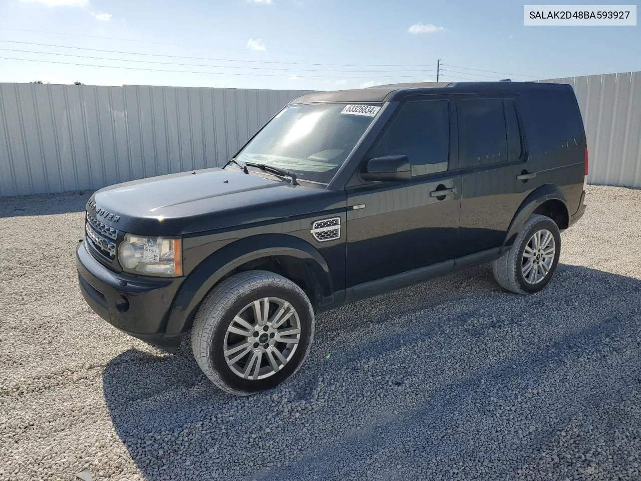 2011 Land Rover Lr4 Hse Luxury VIN: SALAK2D48BA593927 Lot: 64800724