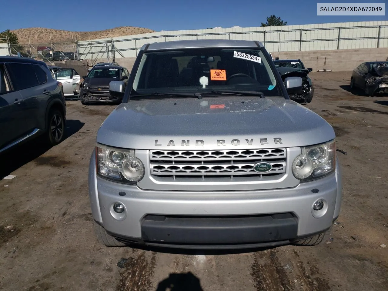 2013 Land Rover Lr4 Hse VIN: SALAG2D4XDA672049 Lot: 55325534