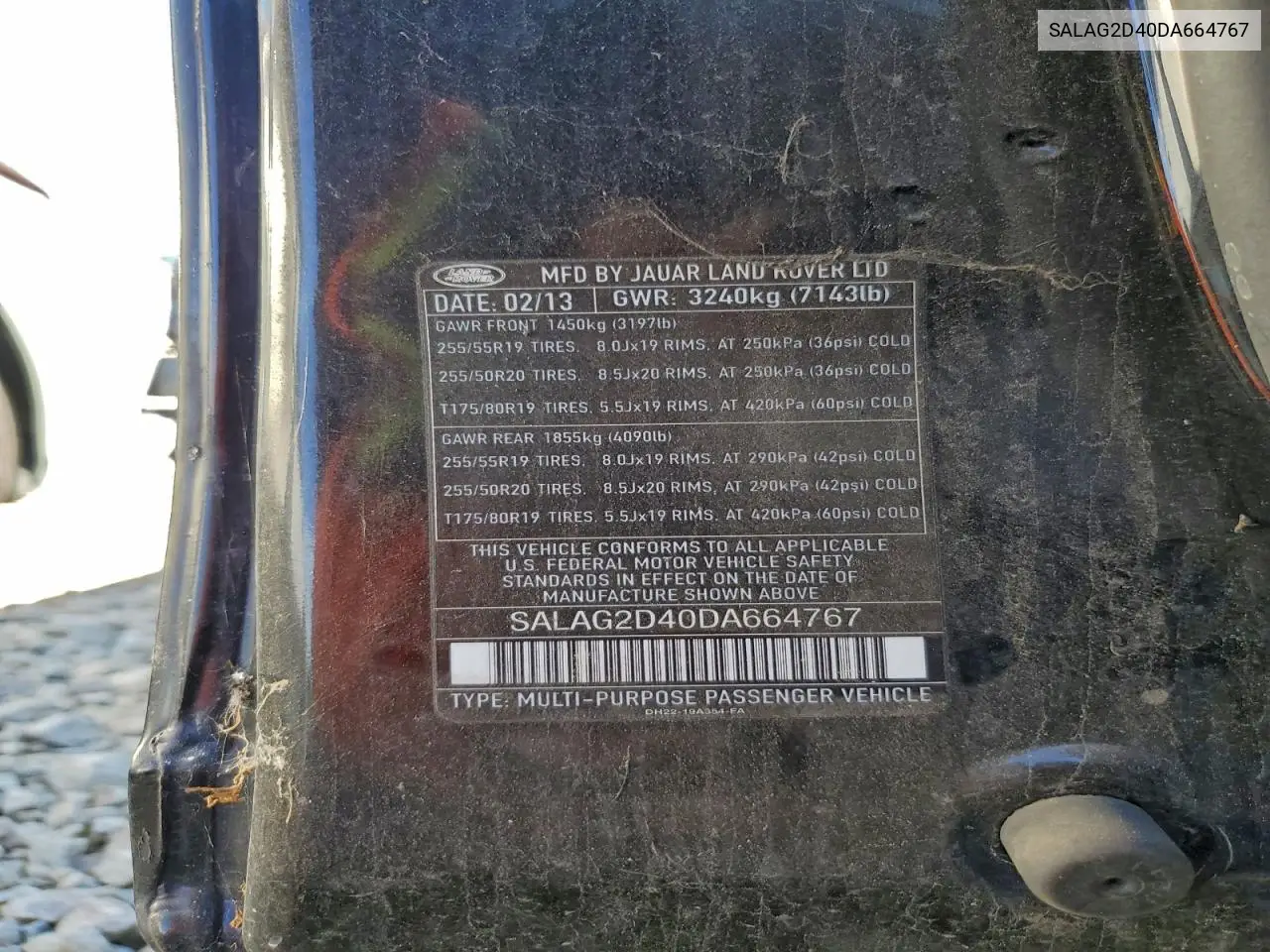 SALAG2D40DA664767 2013 Land Rover Lr4 Hse