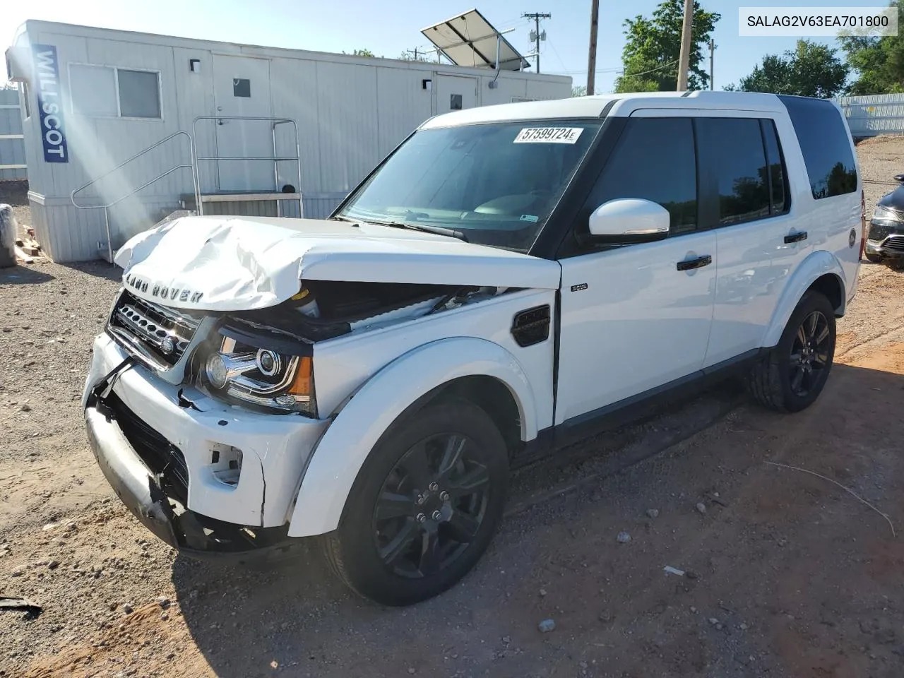 SALAG2V63EA701800 2014 Land Rover Lr4 Hse