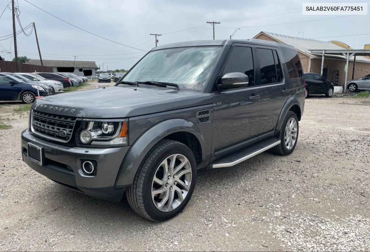 2015 Land Rover Lr4 VIN: SALAB2V60FA775451 Lot: 56634524