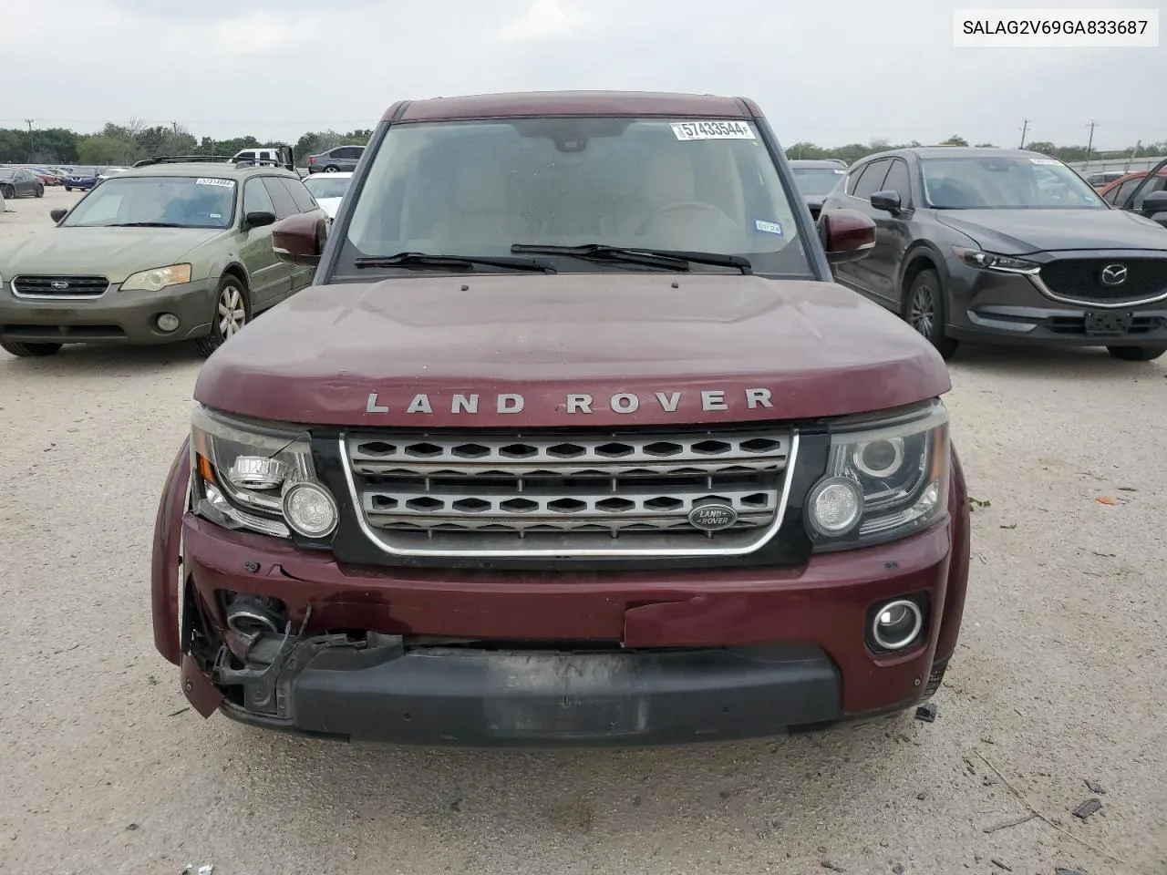 2016 Land Rover Lr4 Hse VIN: SALAG2V69GA833687 Lot: 57433544