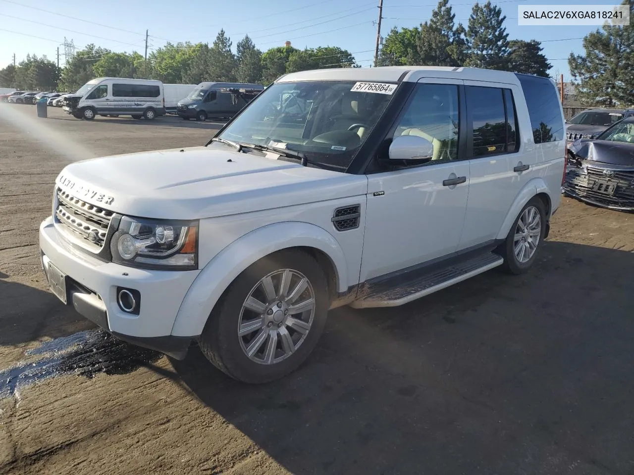 2016 Land Rover Lr4 VIN: SALAC2V6XGA818241 Lot: 57765864