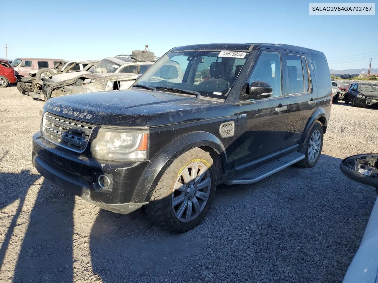 2016 Land Rover Lr4 VIN: SALAC2V64GA792767 Lot: 59679034