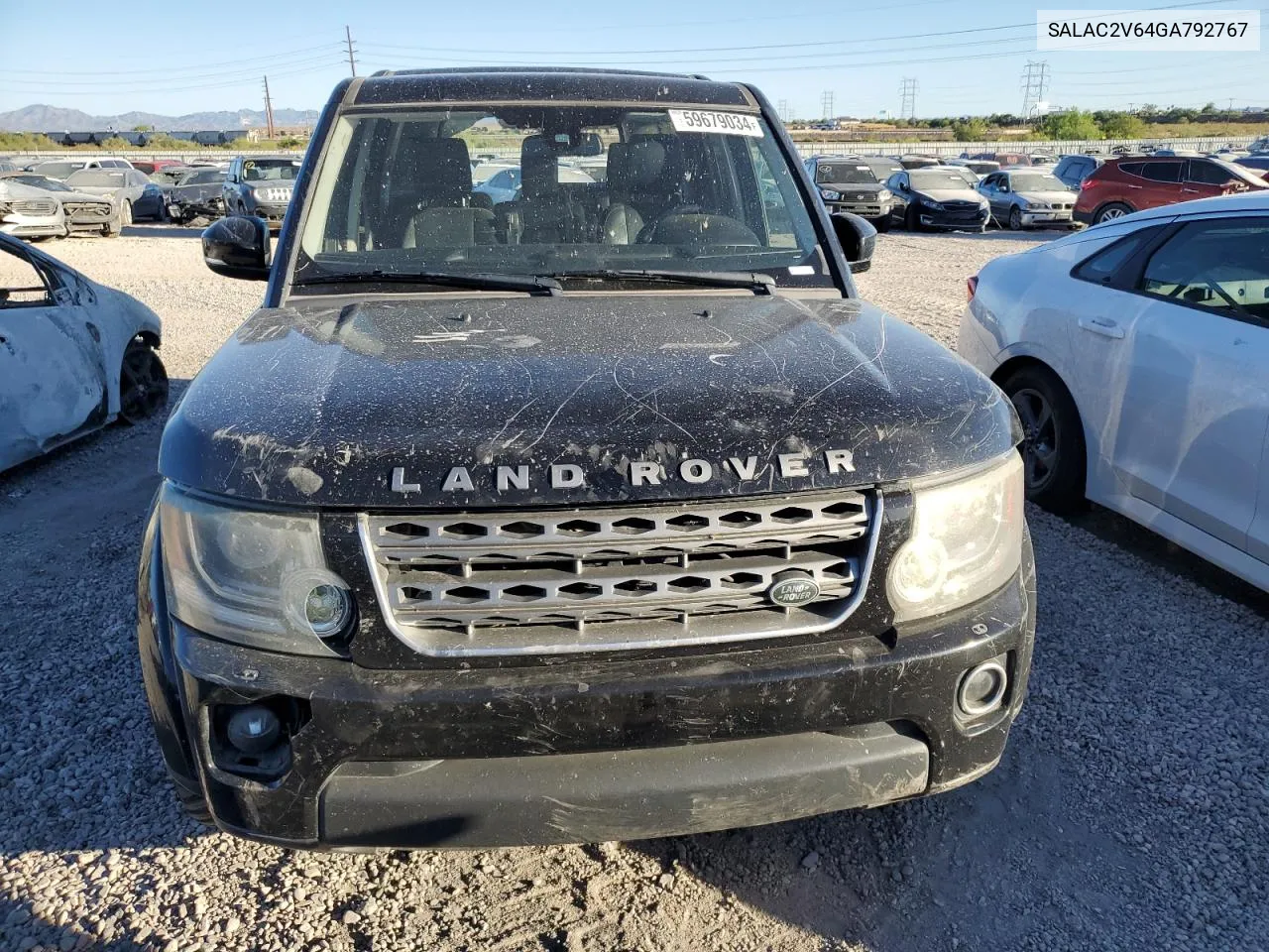 2016 Land Rover Lr4 VIN: SALAC2V64GA792767 Lot: 59679034