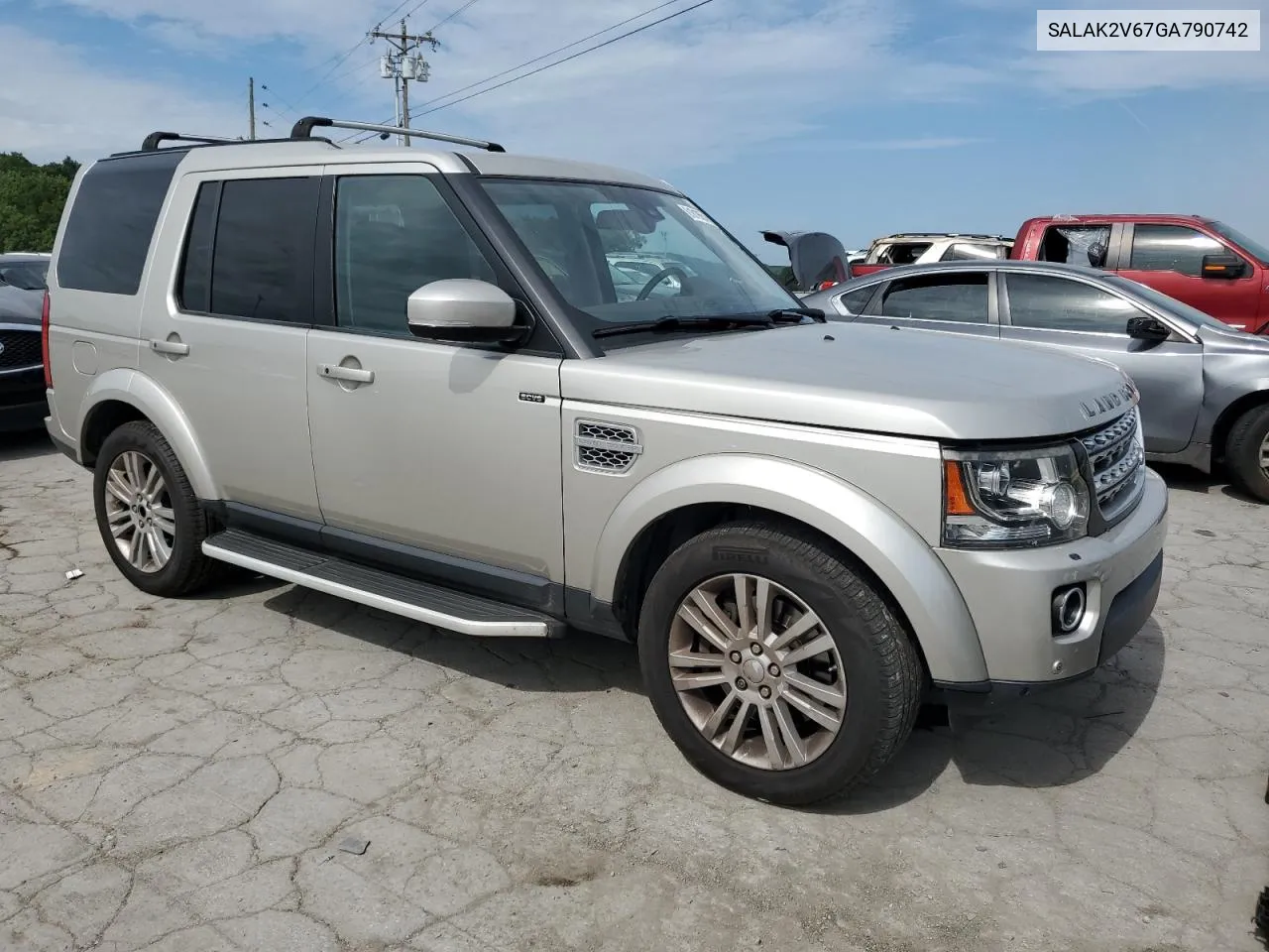 2016 Land Rover Lr4 Hse Luxury VIN: SALAK2V67GA790742 Lot: 61819654