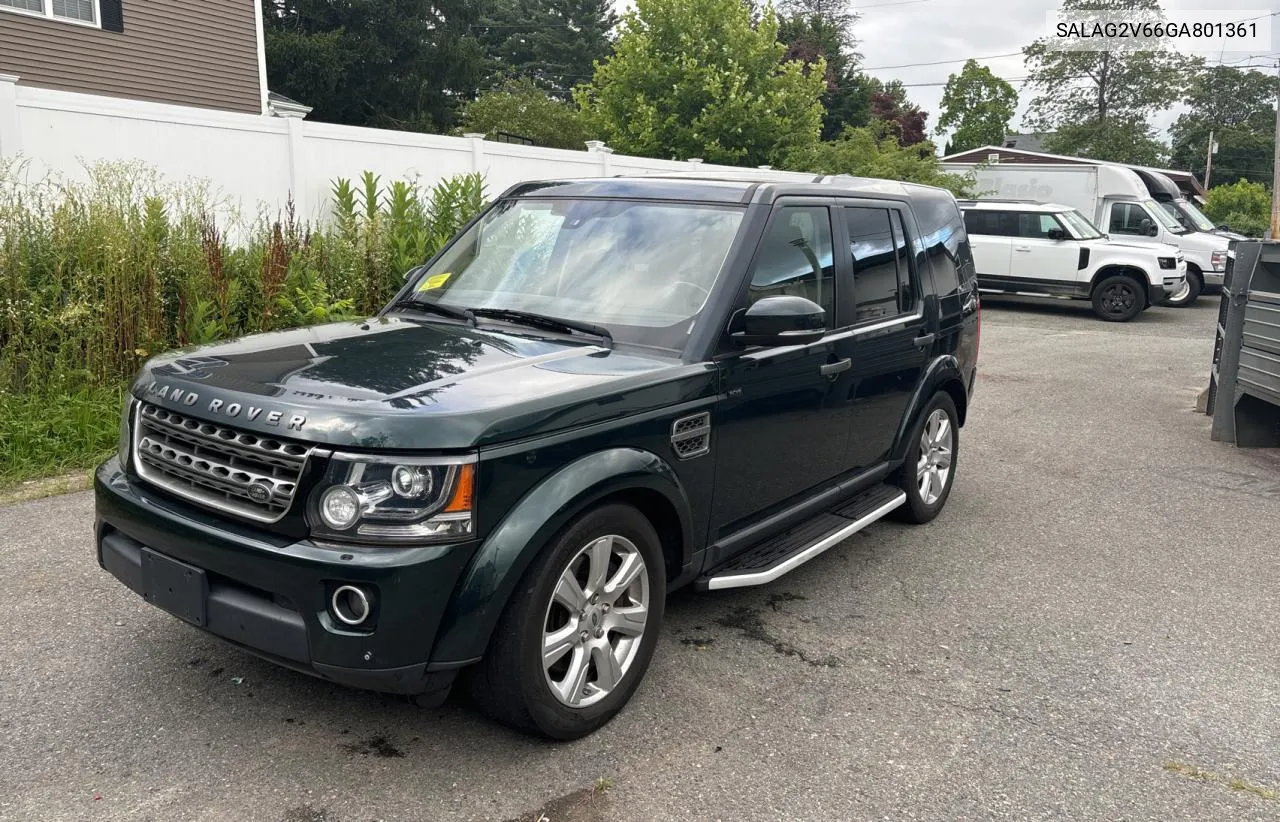 2016 Land Rover Lr4 Hse VIN: SALAG2V66GA801361 Lot: 63313364