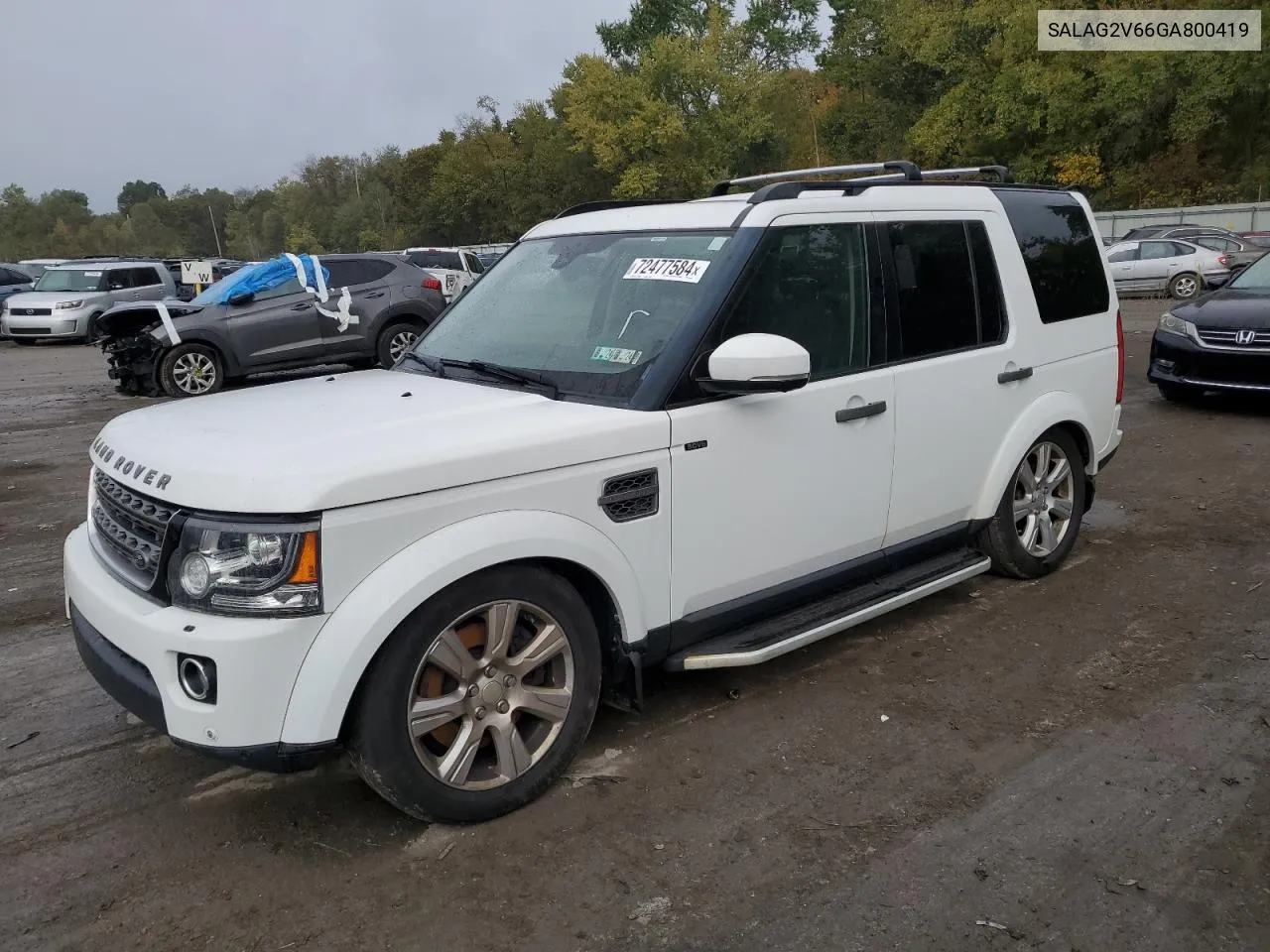 2016 Land Rover Lr4 Hse VIN: SALAG2V66GA800419 Lot: 72477584