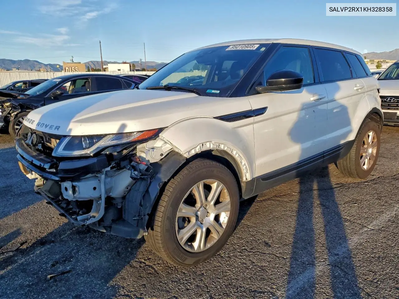 SALVP2RX1KH328358 2019 Land Rover Range Rover Evoque Se