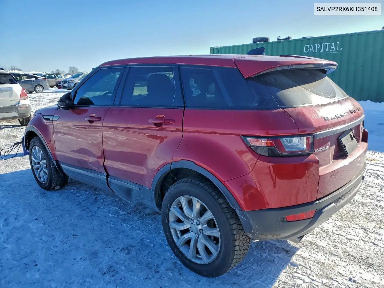 SALVP2RX6KH351408 2019 Land Rover Range Rover Evoque Se