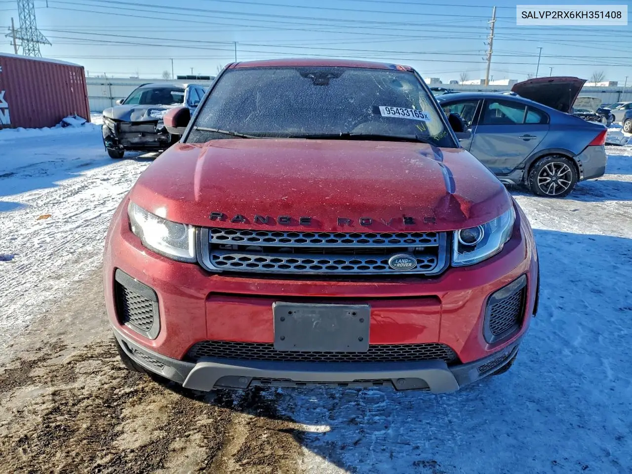 SALVP2RX6KH351408 2019 Land Rover Range Rover Evoque Se