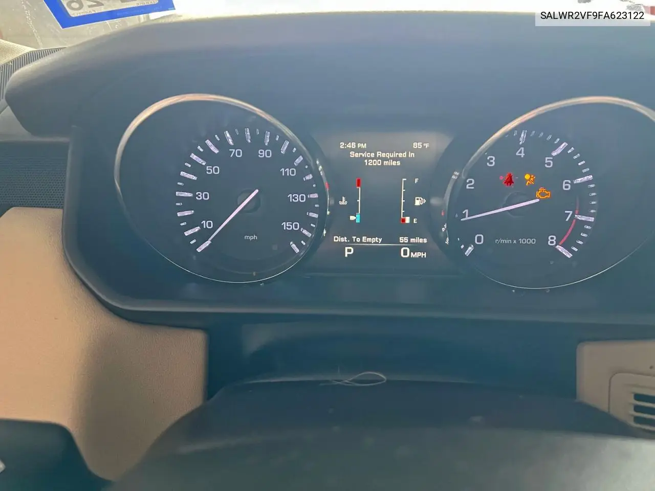 SALWR2VF9FA623122 2015 Land Rover Range Rover Sport Hse
