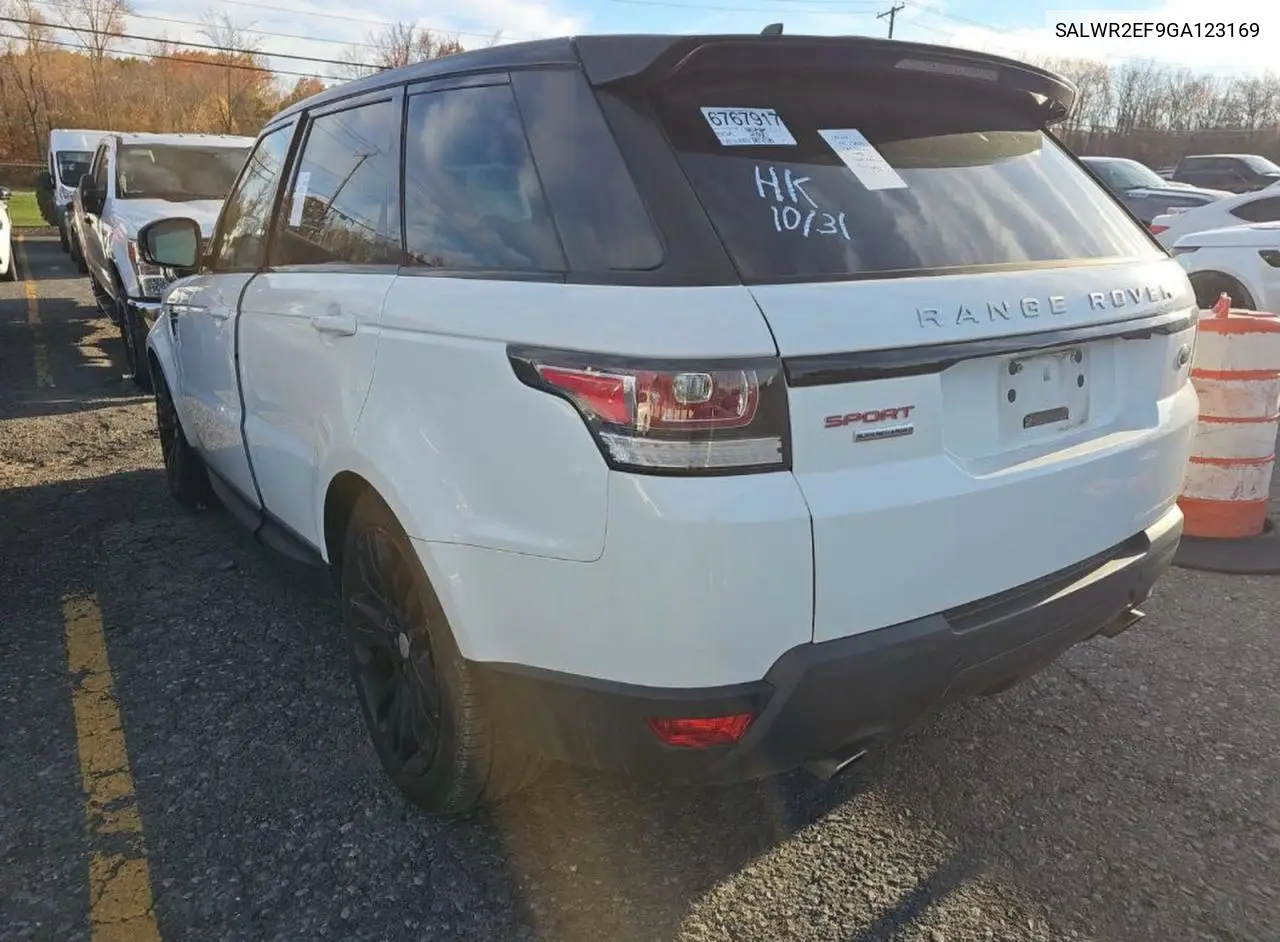 SALWR2EF9GA123169 2016 Land Rover Range Rover Sport Sc
