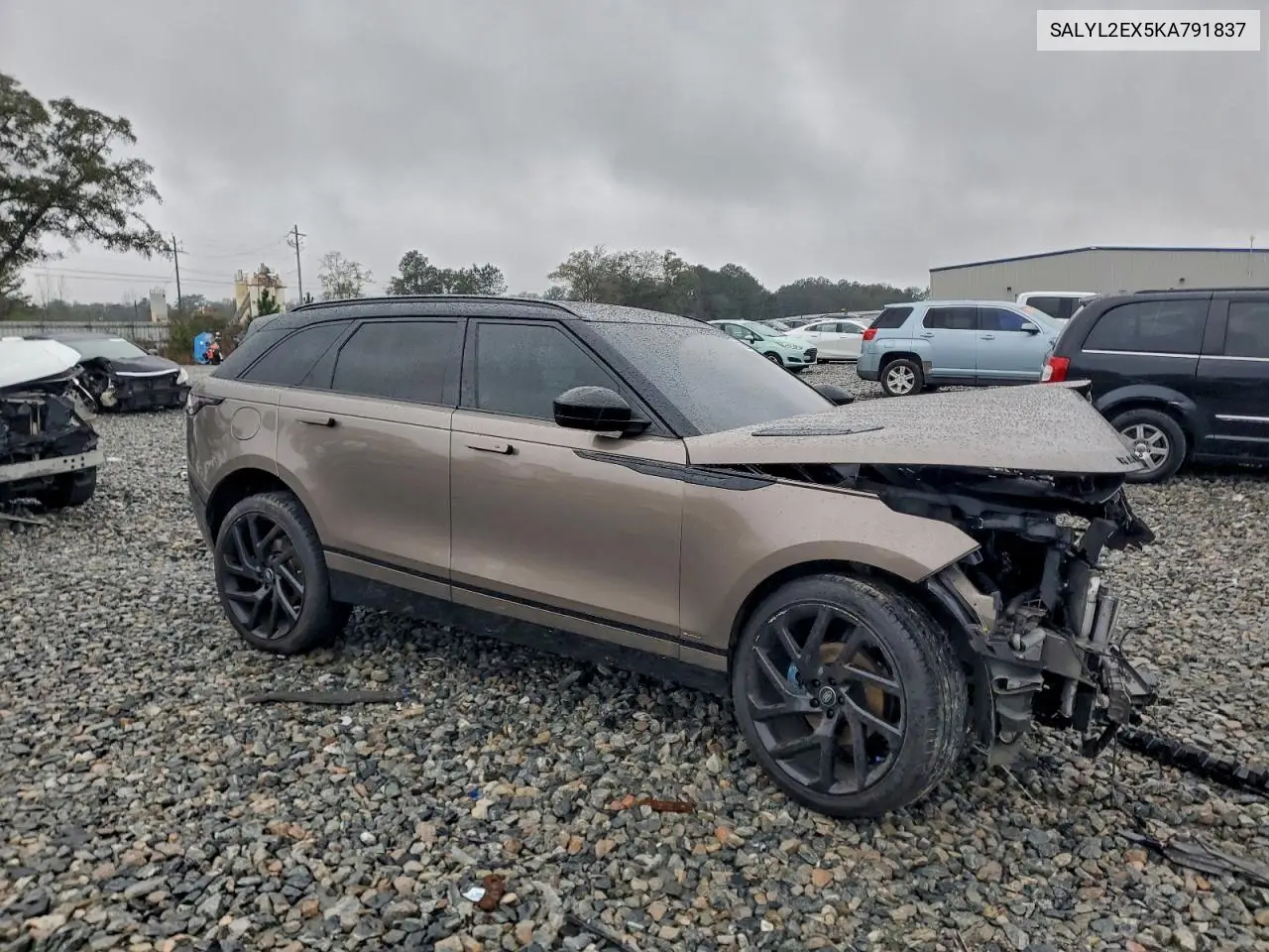 SALYL2EX5KA791837 2019 Land Rover Range Rover Velar R-Dynamic Se