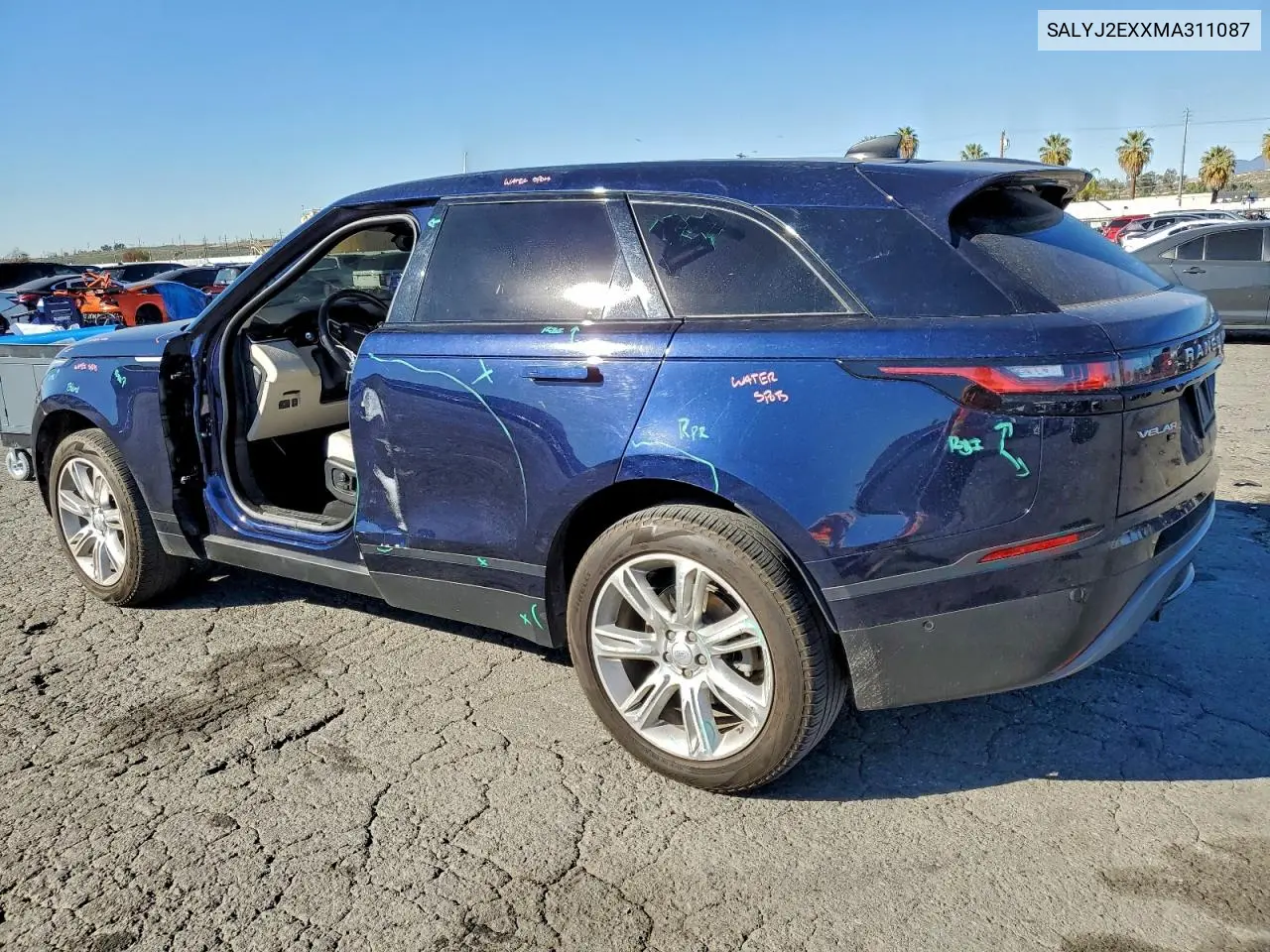 SALYJ2EXXMA311087 2021 Land Rover Range Rover Velar S