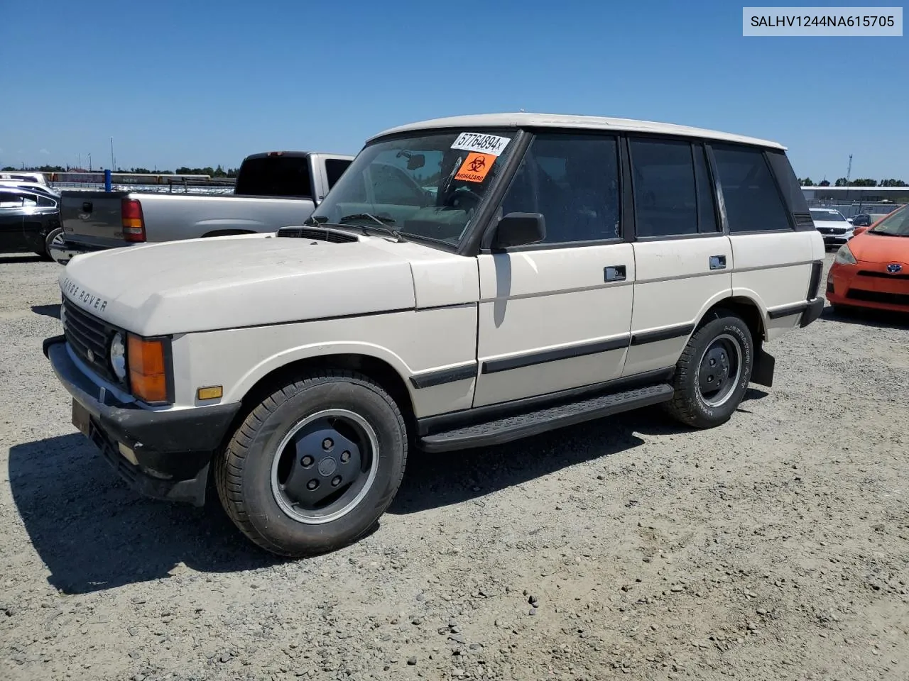 1992 Land Rover Range Rover VIN: SALHV1244NA615705 Lot: 57764894