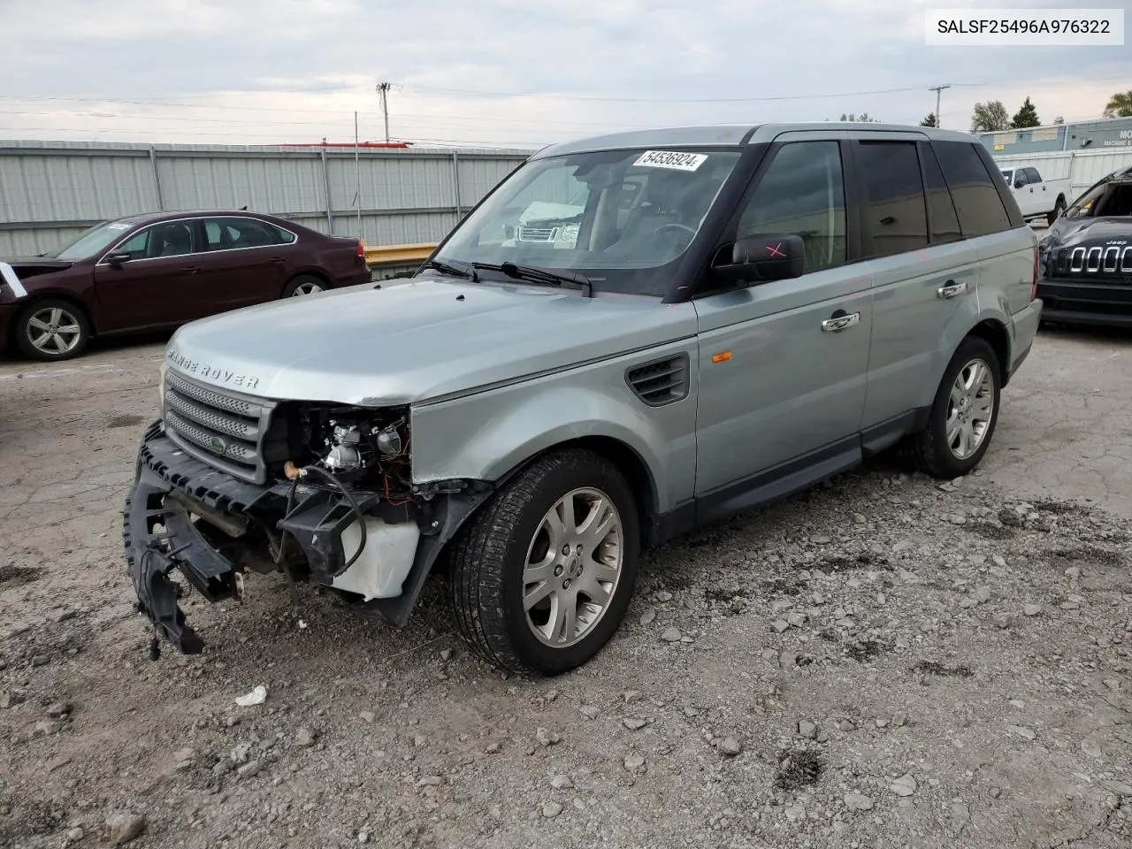 2006 Land Rover Range Rover Sport Hse VIN: SALSF25496A976322 Lot: 54536924