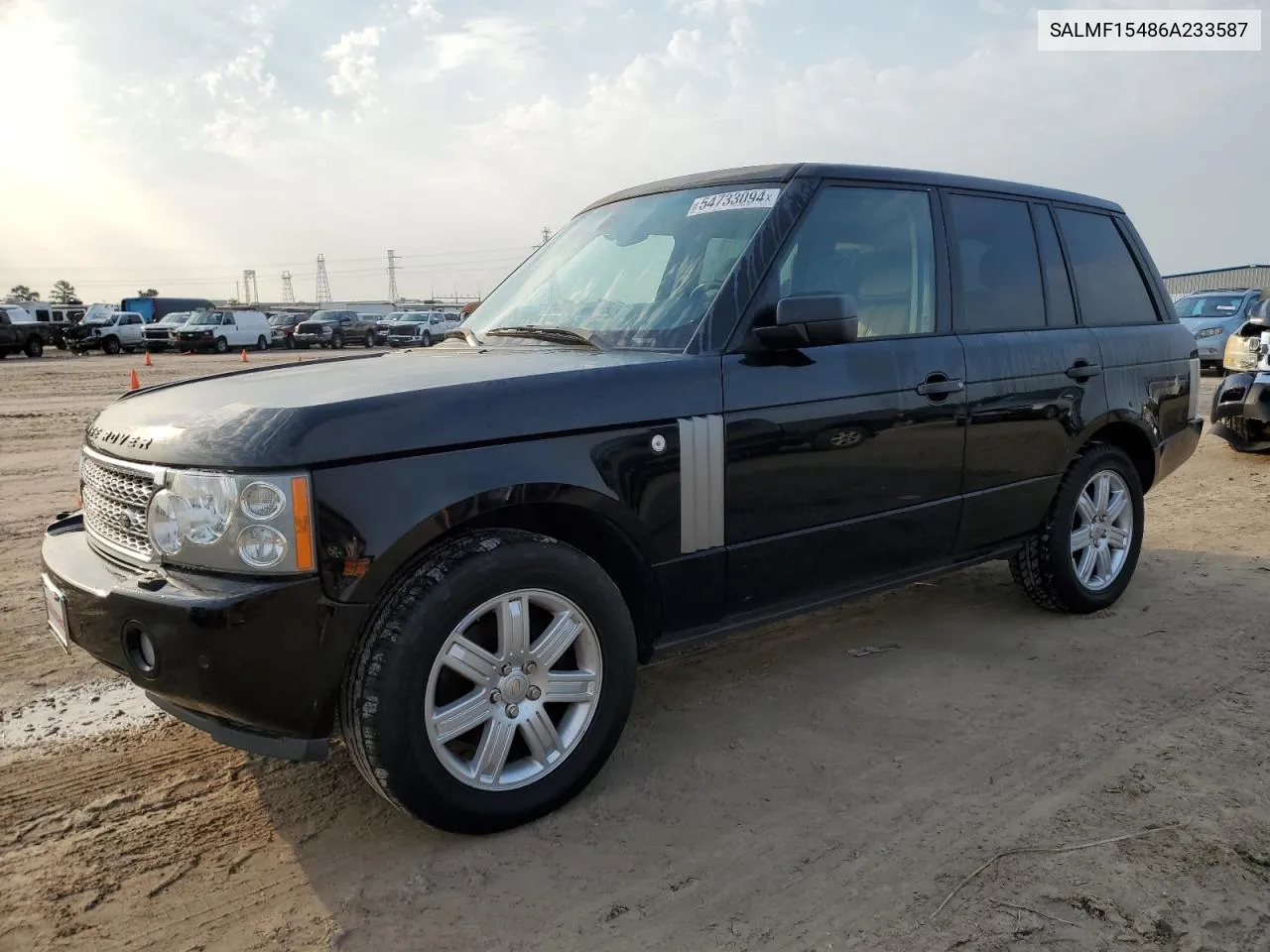 2006 Land Rover Range Rover Hse VIN: SALMF15486A233587 Lot: 54733094