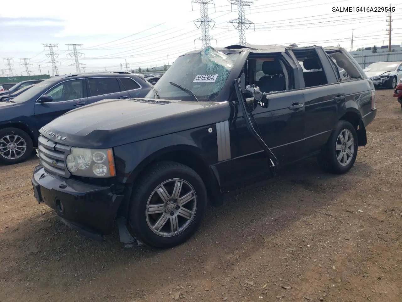 2006 Land Rover Range Rover Hse VIN: SALME15416A229545 Lot: 56158454