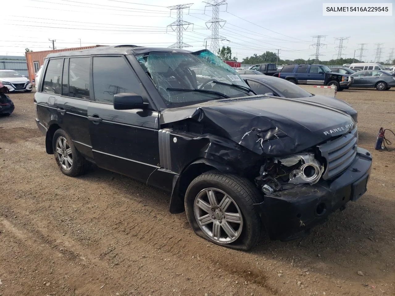 2006 Land Rover Range Rover Hse VIN: SALME15416A229545 Lot: 56158454