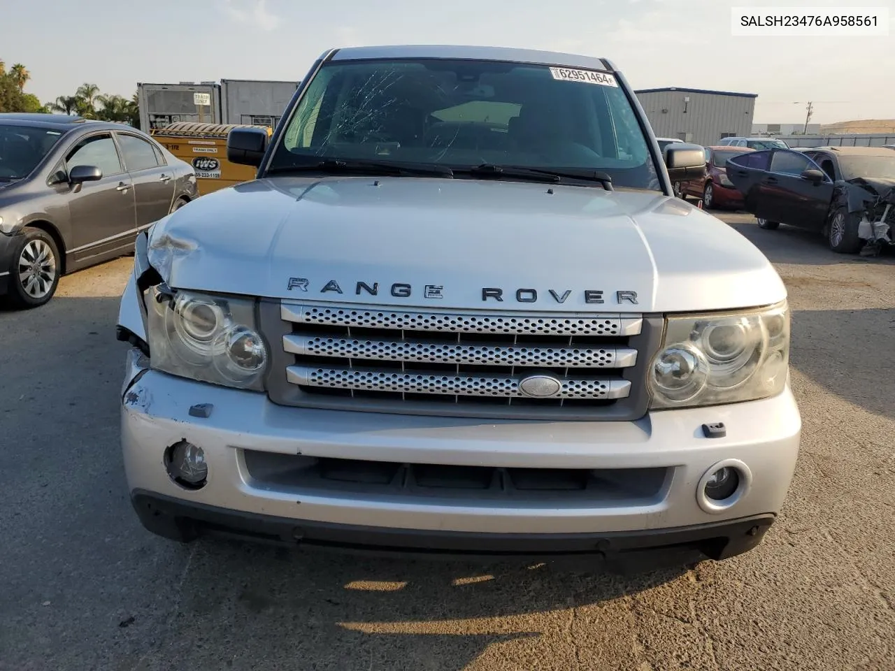 2006 Land Rover Range Rover Sport Supercharged VIN: SALSH23476A958561 Lot: 62951464