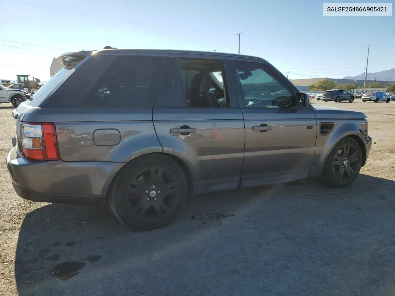 2006 Land Rover Range Rover Sport Hse VIN: SALSF25486A905421 Lot: 65212874