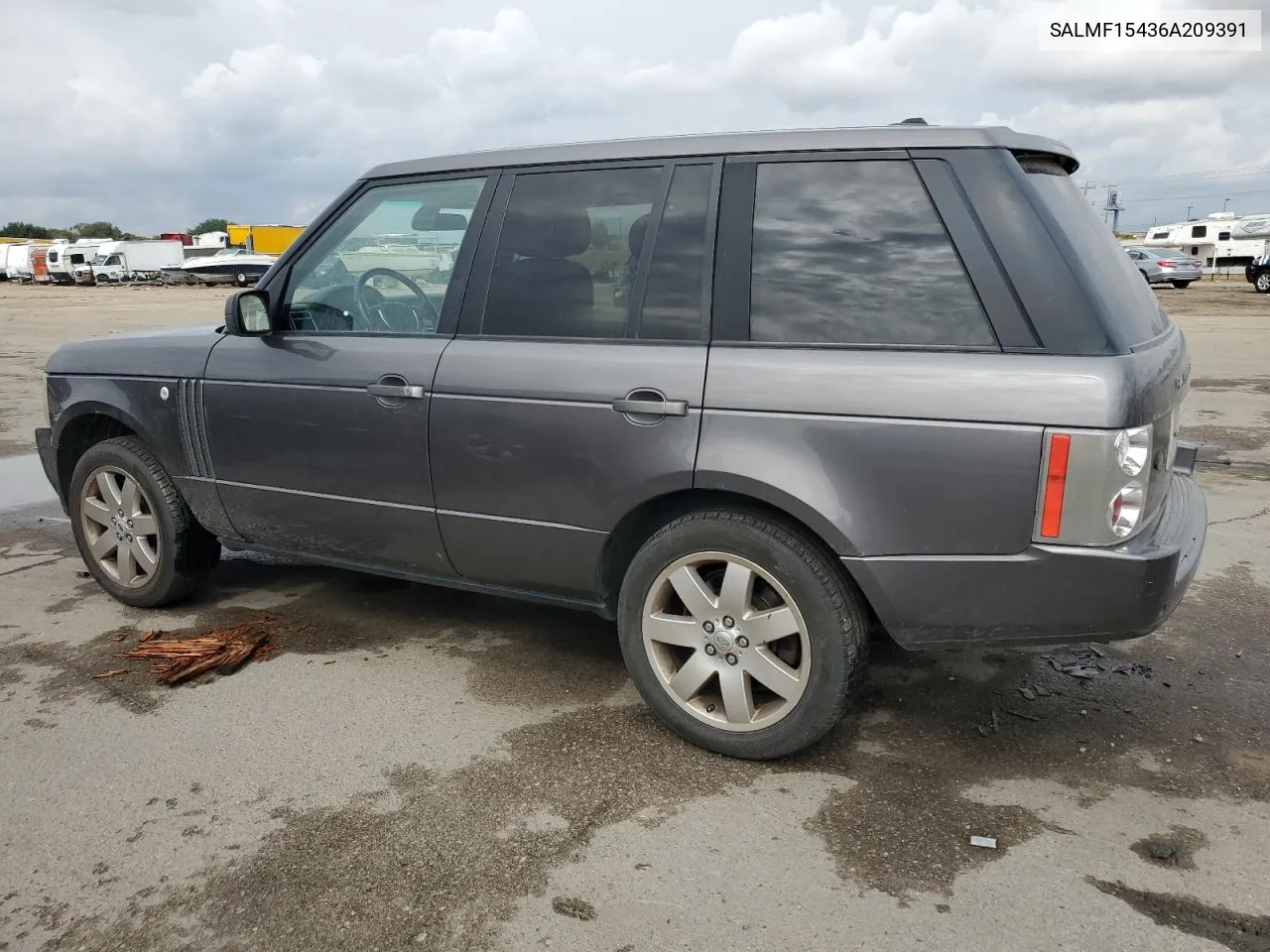 SALMF15436A209391 2006 Land Rover Range Rover Hse