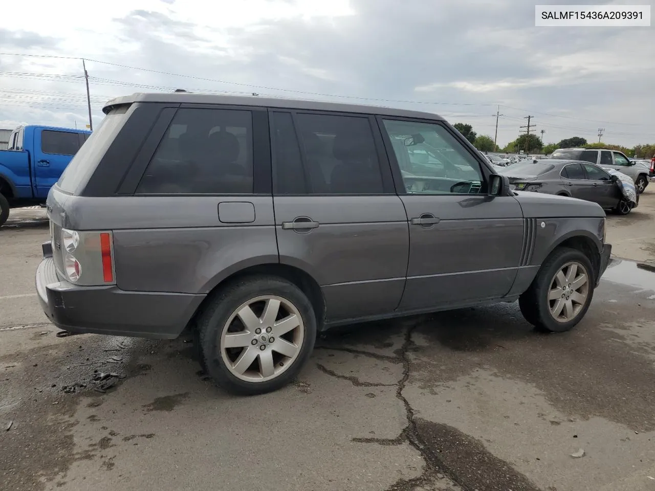 2006 Land Rover Range Rover Hse VIN: SALMF15436A209391 Lot: 71985984