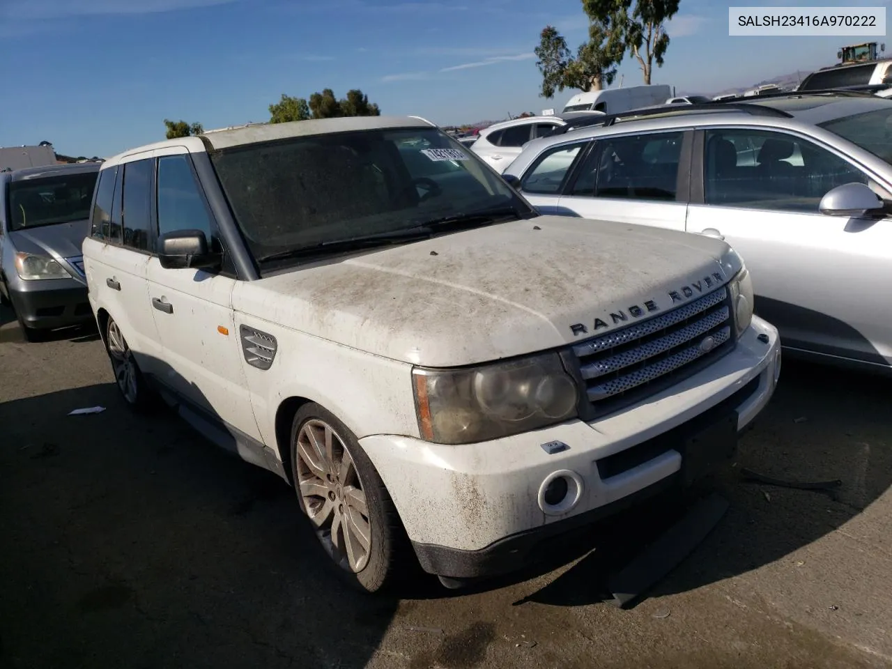 2006 Land Rover Range Rover Sport Supercharged VIN: SALSH23416A970222 Lot: 74211613