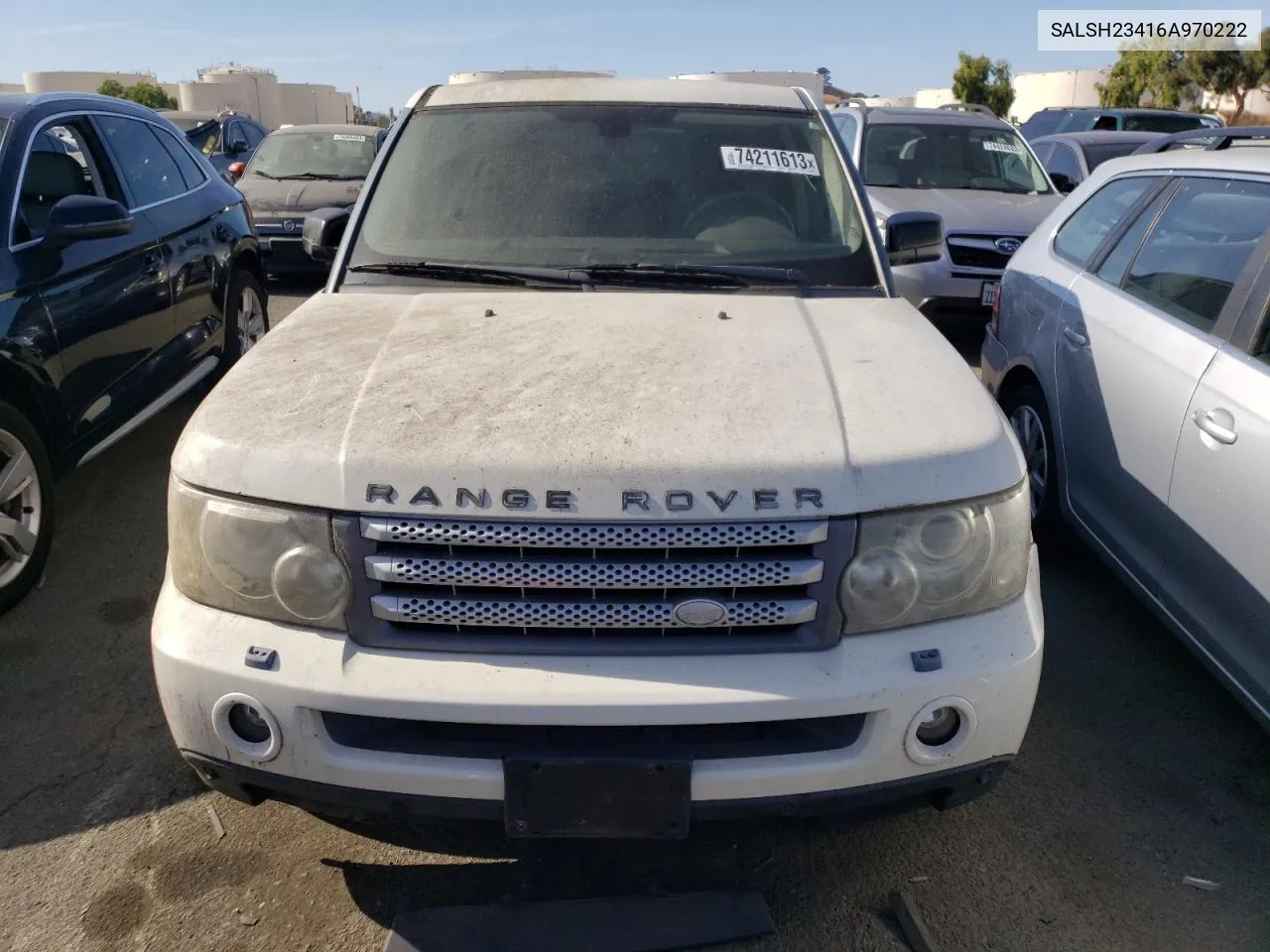 2006 Land Rover Range Rover Sport Supercharged VIN: SALSH23416A970222 Lot: 74211613