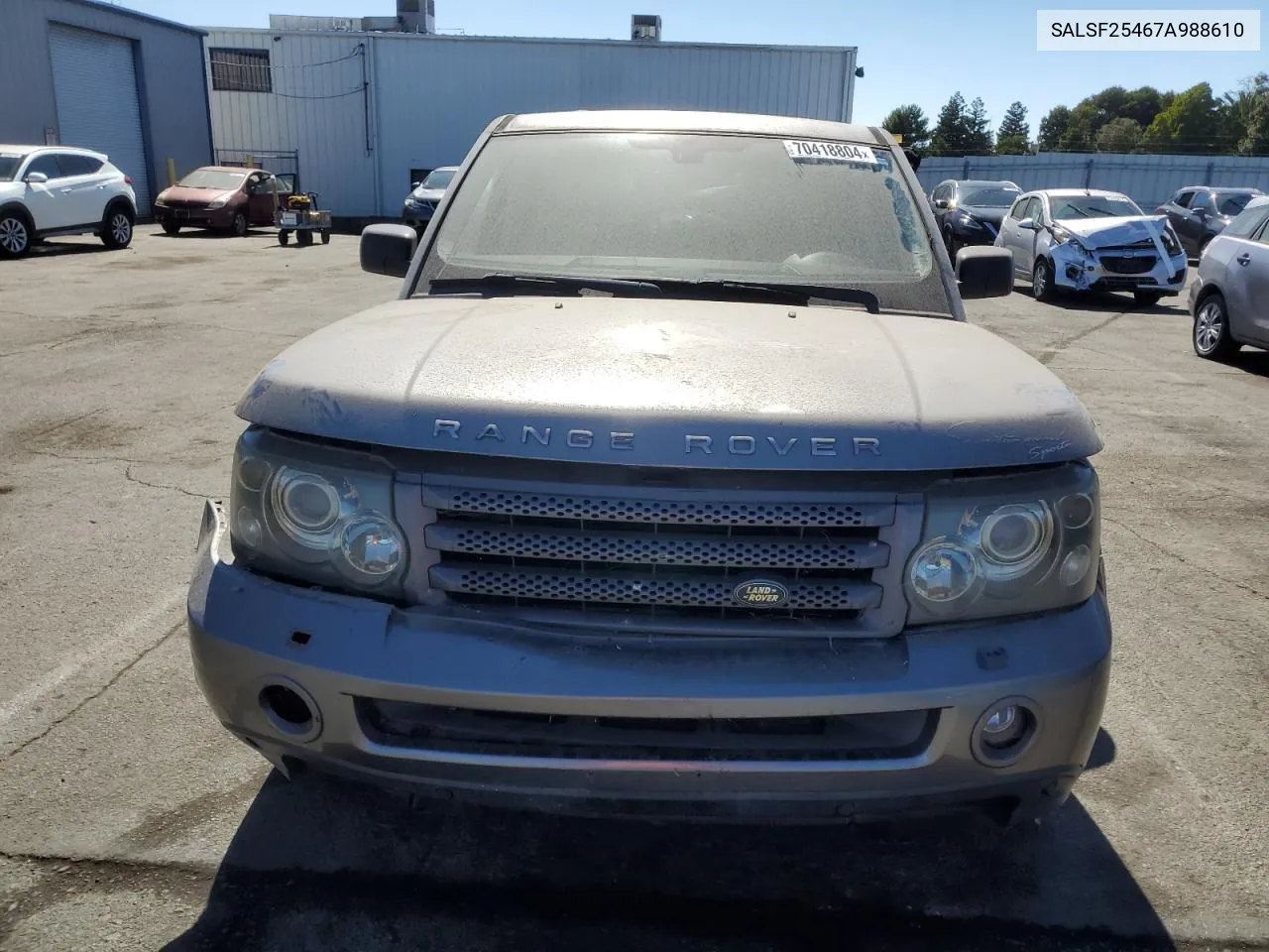 2007 Land Rover Range Rover Sport Hse VIN: SALSF25467A988610 Lot: 70418804