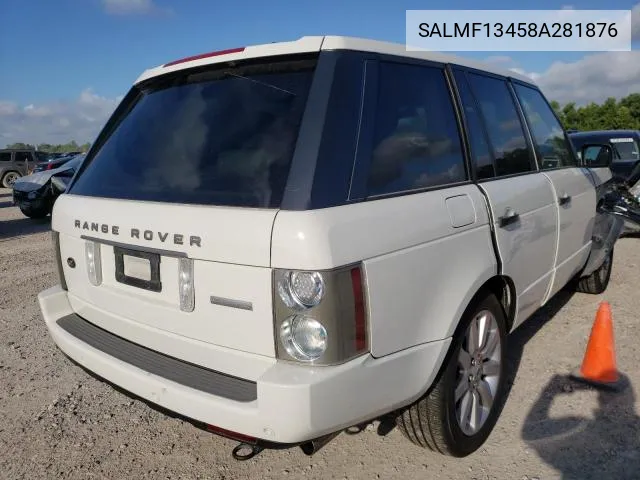 2008 Land Rover Range Rover Supercharged VIN: SALMF13458A281876 Lot: 49140394