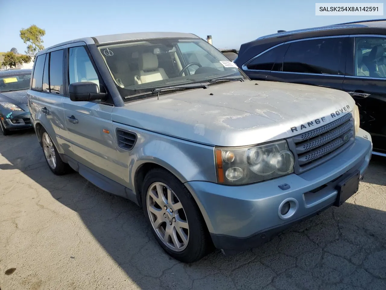 2008 Land Rover Range Rover Sport Hse VIN: SALSK254X8A142591 Lot: 55539214